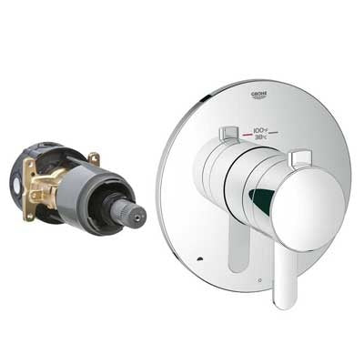 Grohe - 19878000 - Europlus Series Trim with Control Module Theromstatic - Dual Function