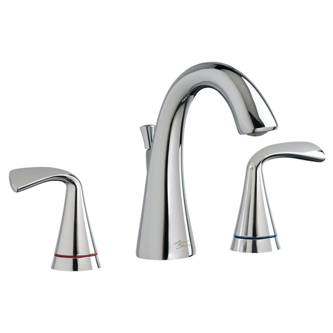 American Standard - 7186.811.xxx - Fluent Series Two-Handle Widespread with Red/Blue Indicators Bathroom Faucet with Metal Pop-up Drain