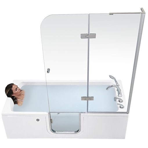 Laydown 32x72 Hydro Massage Walk-In-Bathtub Right Drain