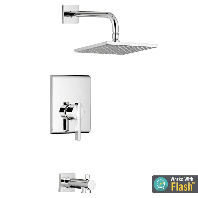 American Standard - TU184.502.002 - Times Square Tub and Shower Trim Kit with Cartridge - LESS VALVE