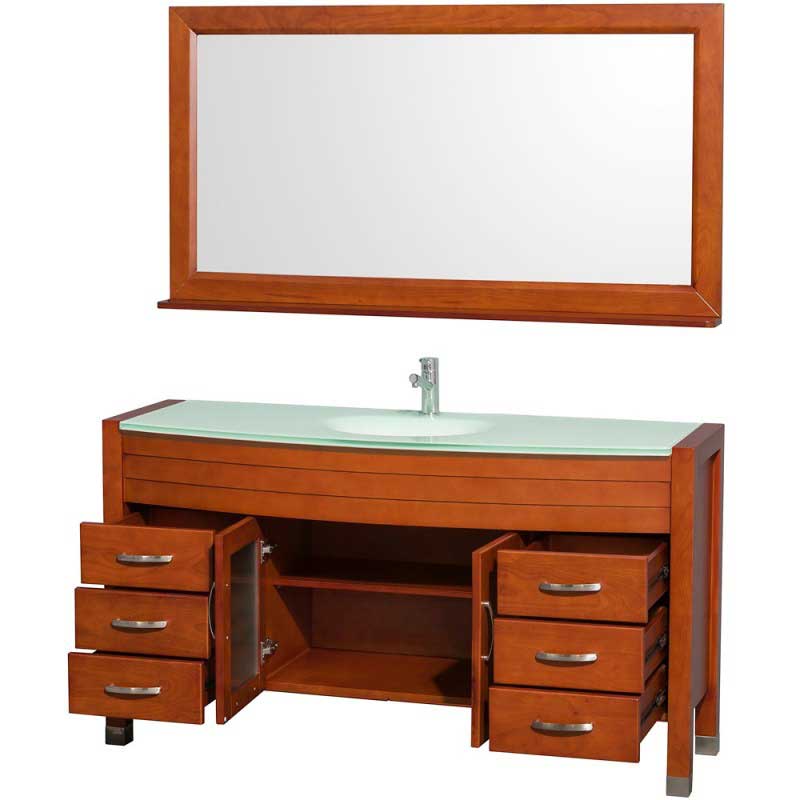 Wyndham Collection Daytona 60" Bathroom Vanity with Mirror - Cherry WC-A-W2109-60-CH 2