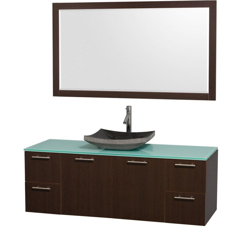 Wyndham Collection Amare 60" Wall-Mounted Single Bathroom Vanity Set with Vessel Sink - Espresso WC-R4100-60-ESP-SGL 7