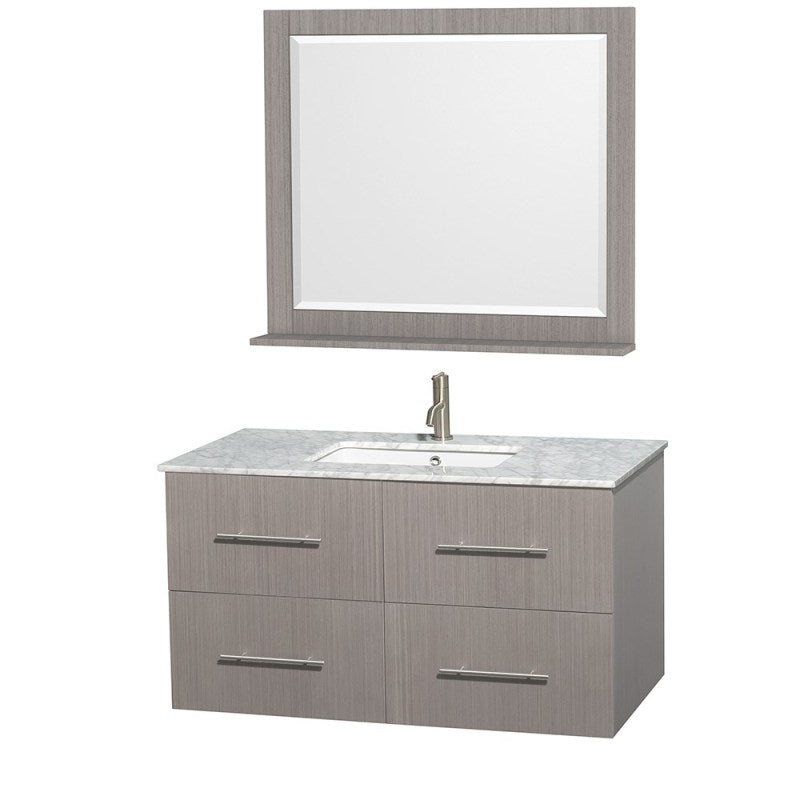 Wyndham Collection Centra 42" Single Bathroom Vanity for Undermount Sinks - Gray Oak WC-WHE009-42-SGL-VAN-GRO- 5