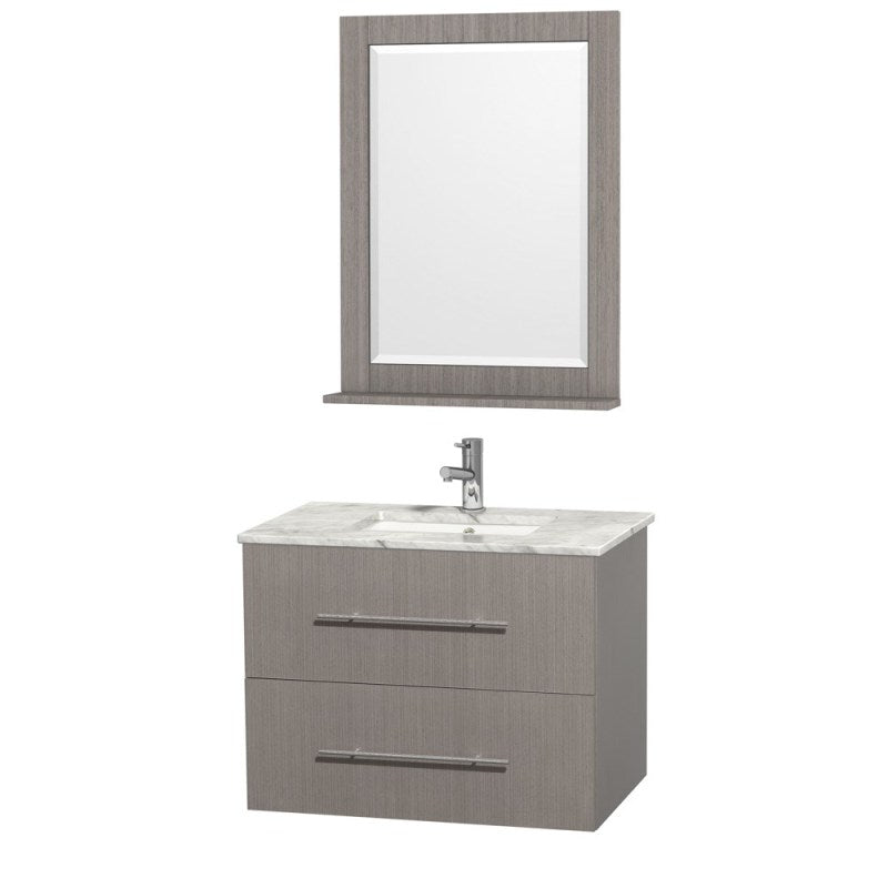Wyndham Collection Centra 30" Single Bathroom Vanity for Undermount Sinks - Gray Oak WC-WHE009-30-SGL-VAN-GRO-
