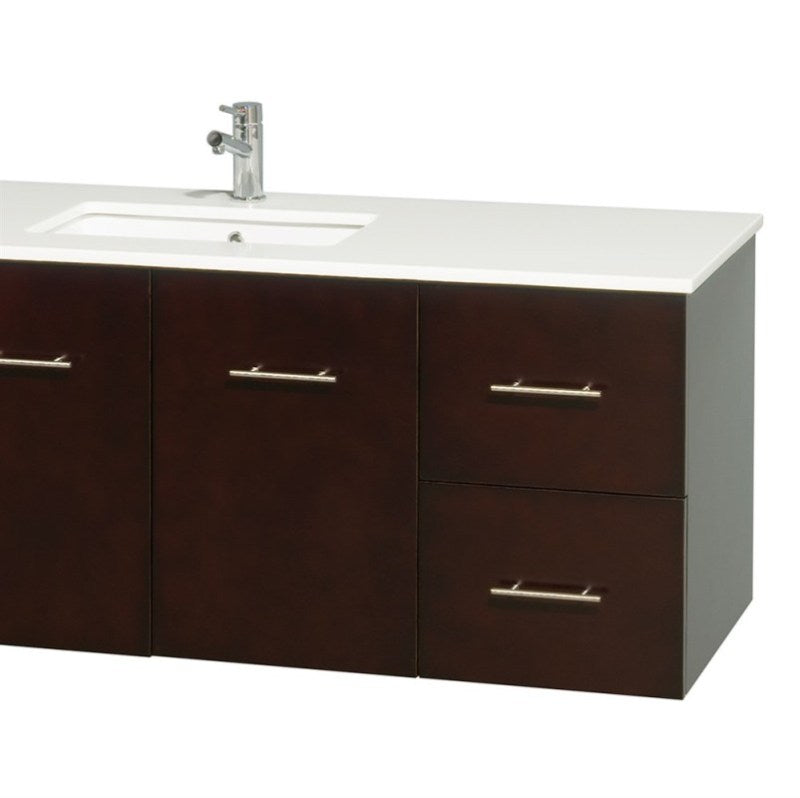 Wyndham Collection Centra 60" Single Bathroom Vanity for Undermount Sinks - Espresso WC-WHE009-60-SGL-VAN-ESP- 7
