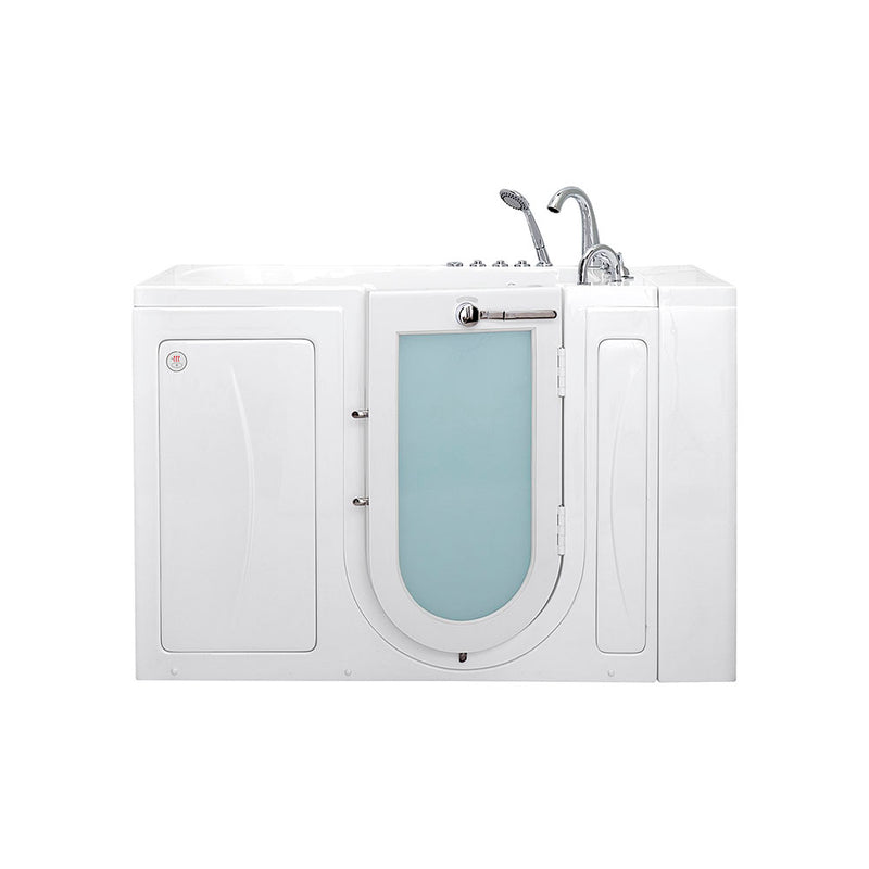 Ella Capri 30"x52" Acrylic Air and Hydro Massage and Heated Seat Walk-In Bathtub with Right Outward Swing Door, 5 Piece Fast Fill Faucet, 2" Dual Drain 10
