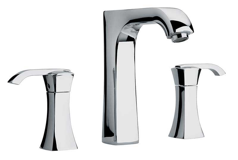 Jewel Faucets Two Lever Handle Roman Tub Faucet With Arched Spout, Designer Finish 11102-X