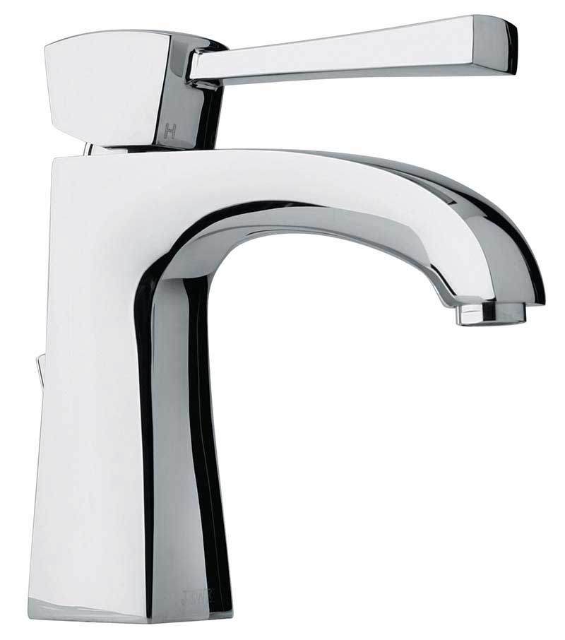 Jewel Faucets Chrome Single Lever Handle Lavatory Faucet With Arched Spout 11211