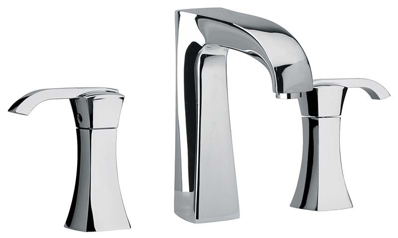 Jewel Faucets Two Lever Handle Widespread Lavatory Faucet With Arched Spout, Designer Finish 11214-X