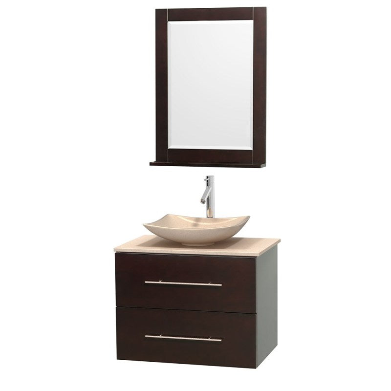 Wyndham Collection Centra 30" Single Bathroom Vanity Set for Vessel Sink - Espresso WC-WHE009-30-SGL-VAN-ESP 3