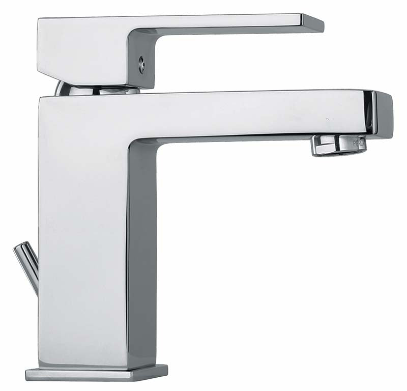 Jewel Faucets Chrome Single Lever Handle Lavatory Faucet With Linear Matched Spout 12211
