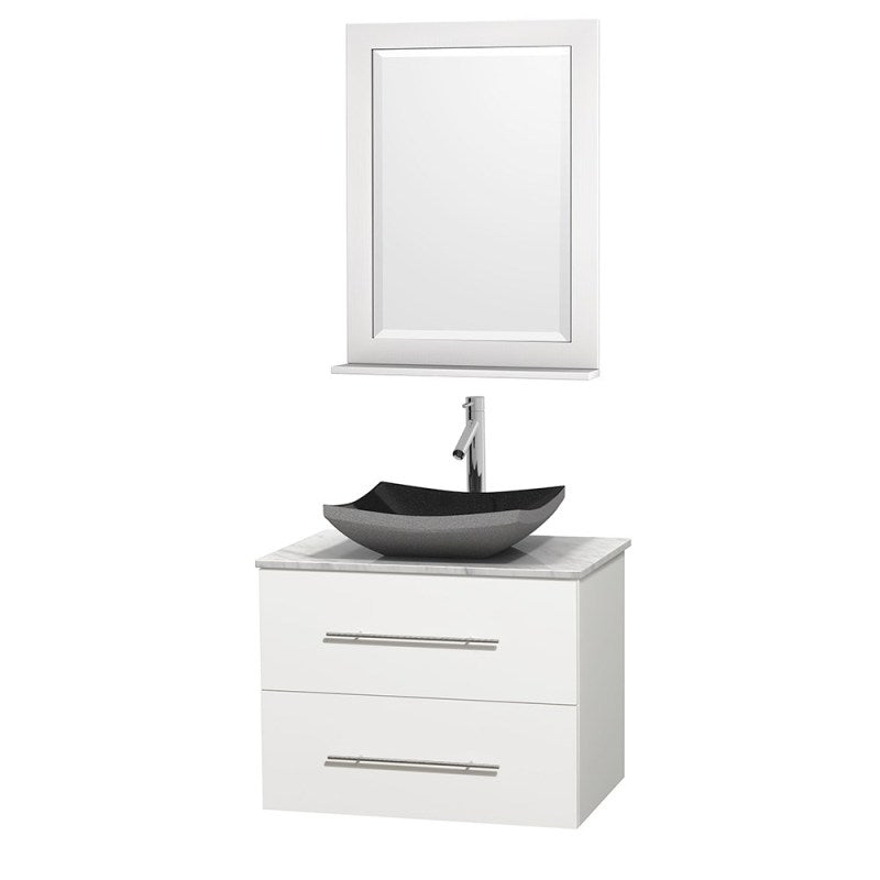 Wyndham Collection Centra 30" Single Bathroom Vanity Set for Vessel Sink - Matte White WC-WHE009-30-SGL-VAN-WHT 4