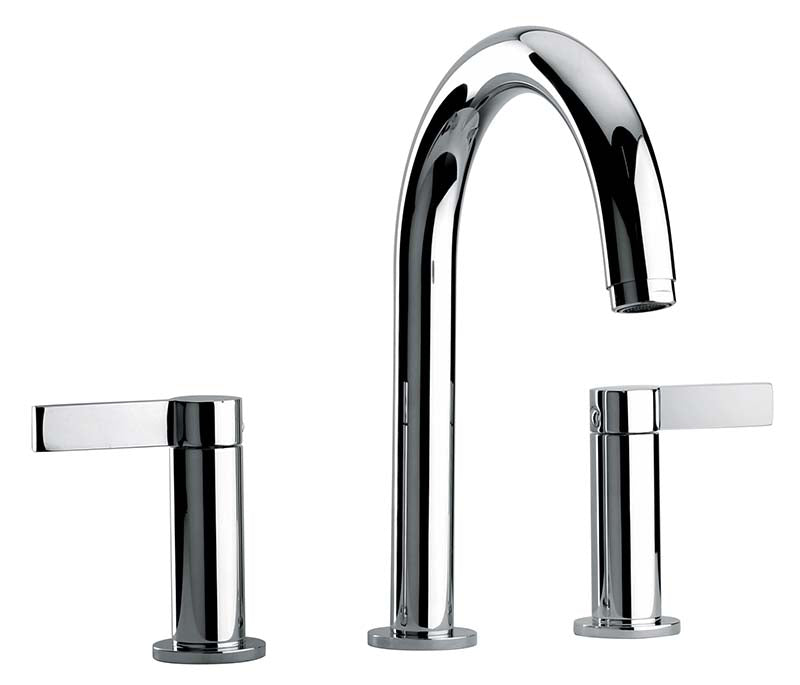 Jewel Faucets Two Lever Handle Roman Tub Faucet With Classic Spout, Designer Finish 14102-X