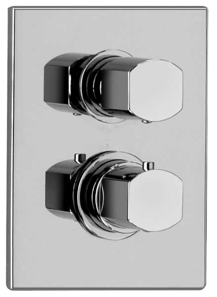 Jewel Faucets Thermostatic Valve Body With Diverter and J15 Series Chrome Trim, 15691RIT