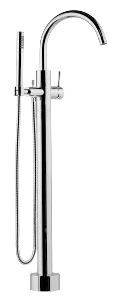 Jewel Faucets Floor Mounted Free Standing Bath Filler and Hand Shower Series J16 in Chrome 16290
