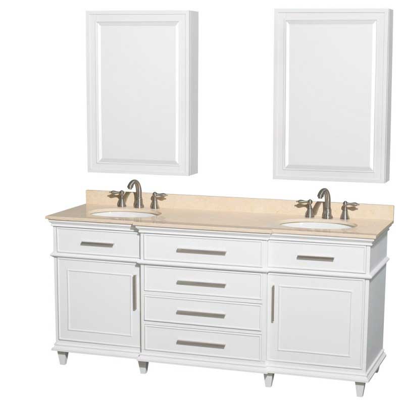 Wyndham Collection Berkeley 72" Double Bathroom Vanity - White WC-1717-72-DBL-WHT 6