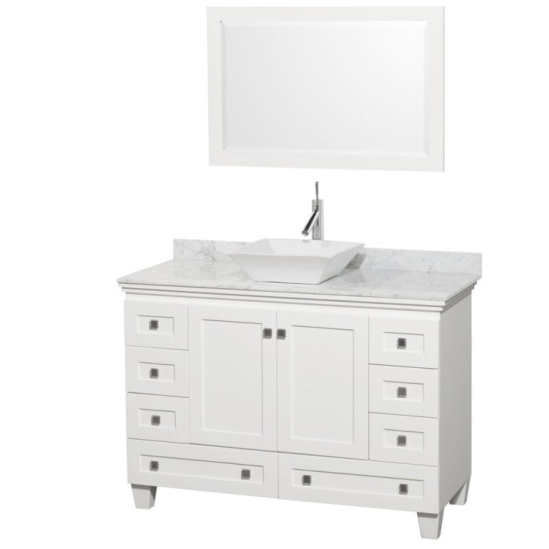 Wyndham Collection Acclaim 48" Single Bathroom Vanity for Vessel Sink - White WC-CG8000-48-SGL-VAN-WHT 3