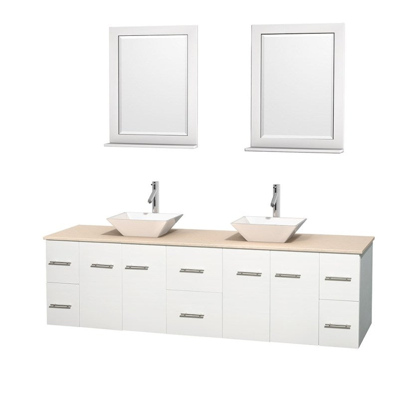 Wyndham Collection Centra 80" Double Bathroom Vanity Set for Vessel Sinks - Matte White WC-WHE009-80-DBL-VAN-WHT 7