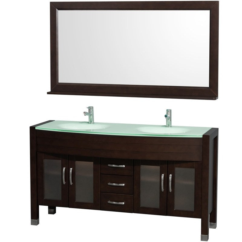 Wyndham Collection Daytona 60" Double Bathroom Vanity with Mirror - Espresso WC-A-W2200-60-ESP