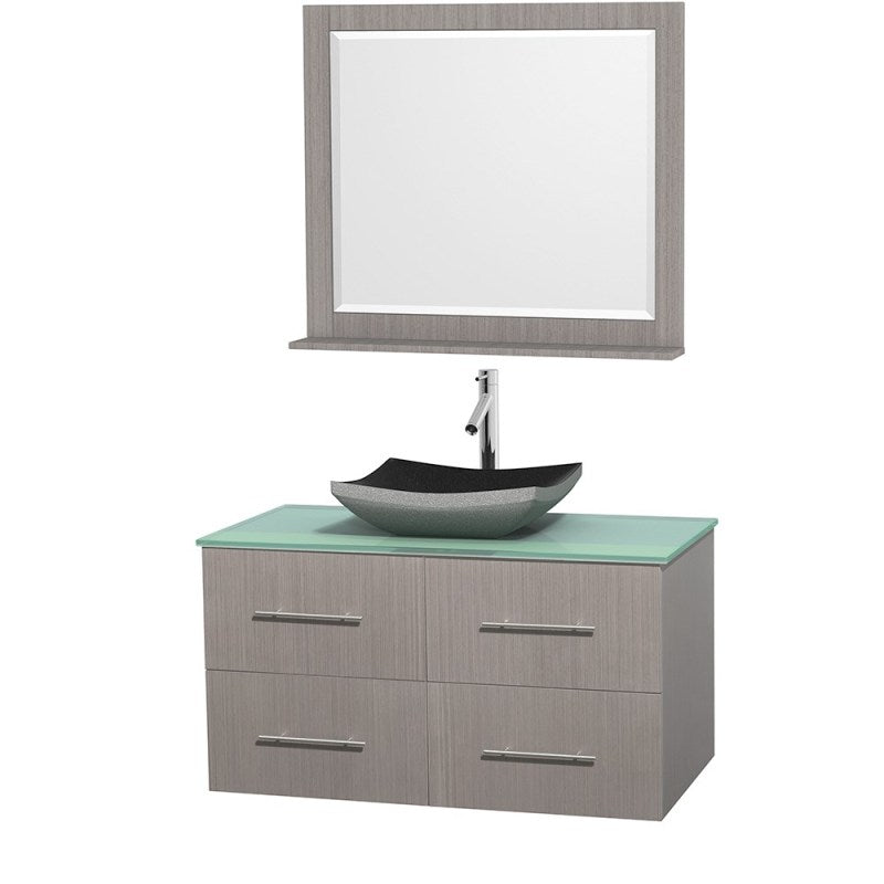 Wyndham Collection Centra 42" Single Bathroom Vanity Set for Vessel Sink - Gray Oak WC-WHE009-42-SGL-VAN-GRO 6