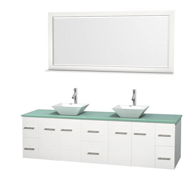Wyndham Collection Centra 80" Double Bathroom Vanity Set for Vessel Sinks - Matte White WC-WHE009-80-DBL-VAN-WHT 3