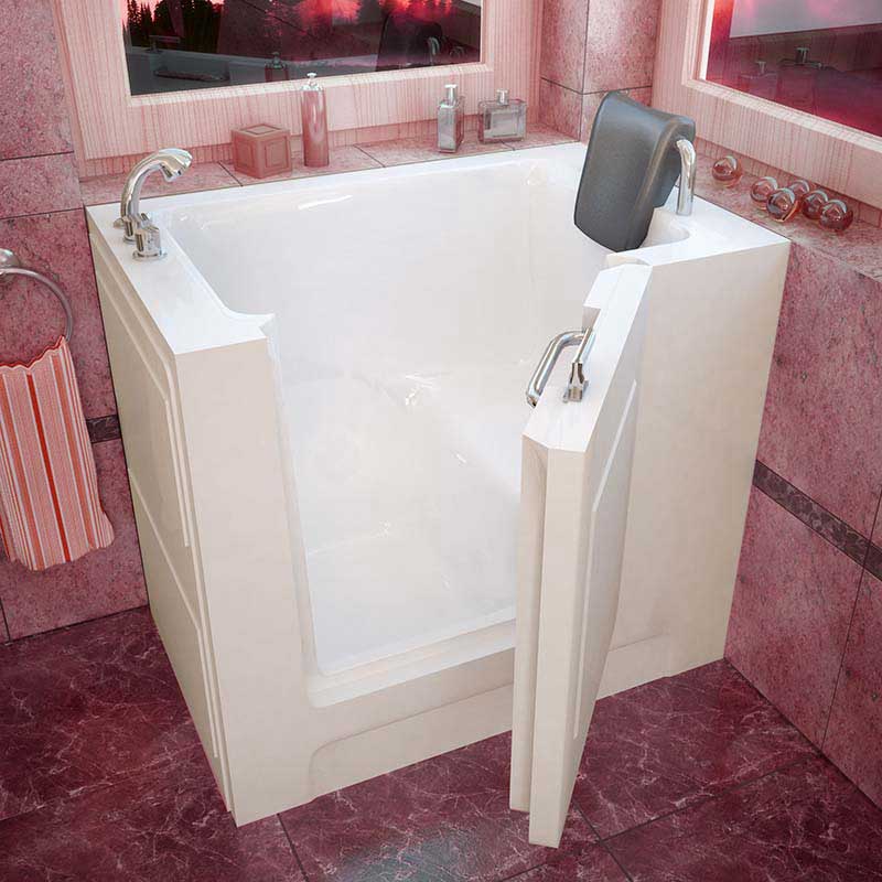 Venzi 27x39 Left Drain White Soaking Walk In Bathtub By Meditub