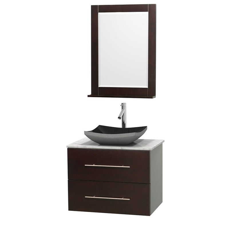 Wyndham Collection Centra 30" Single Bathroom Vanity Set for Vessel Sink - Espresso WC-WHE009-30-SGL-VAN-ESP