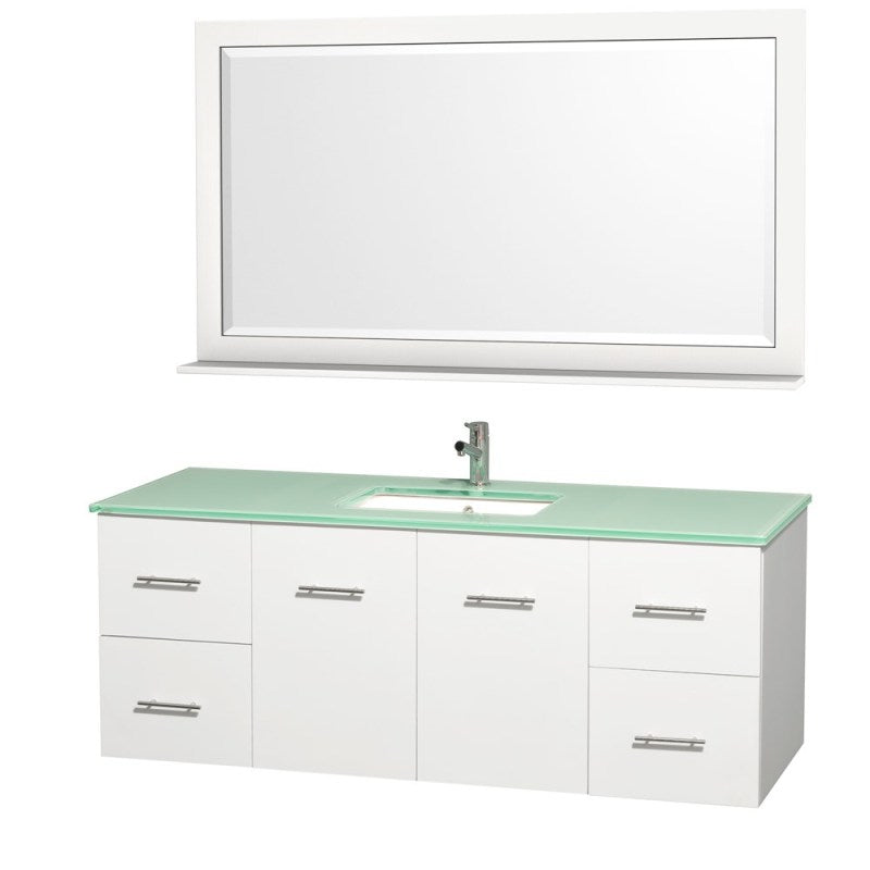 Wyndham Collection Centra 60" Single Bathroom Vanity for Undermount Sinks - Matte White WC-WHE009-60-SGL-VAN-WHT- 5