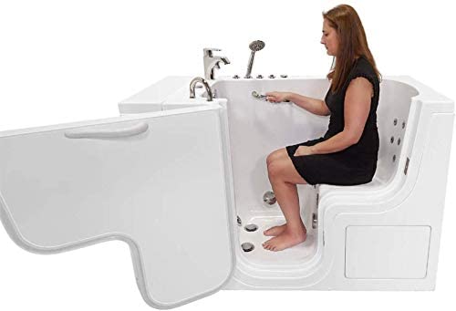 32x52 Transfer Hydro Foot Massage Acrylic Walk-In Tub, Fast Fill Faucet, Left 2" Dual Drain w/ Heated Seat 5
