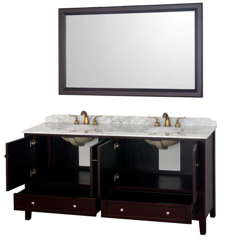 Wyndham Collection Audrey 72" Double Bathroom Vanity with Mirror - Espresso WC-G0001-72-ESP 2