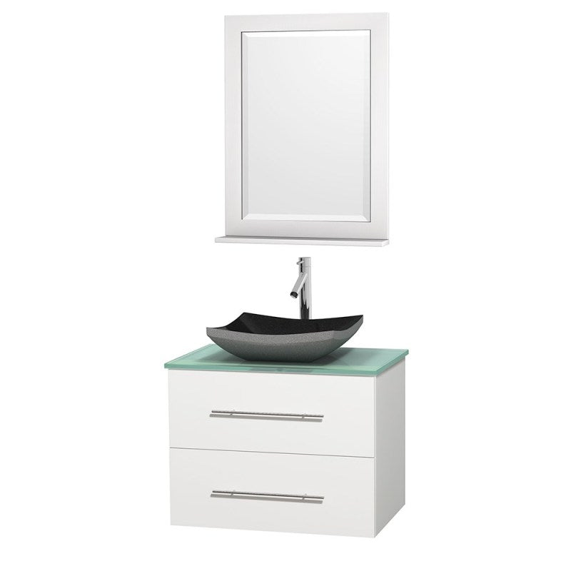 Wyndham Collection Centra 30" Single Bathroom Vanity Set for Vessel Sink - Matte White WC-WHE009-30-SGL-VAN-WHT 6