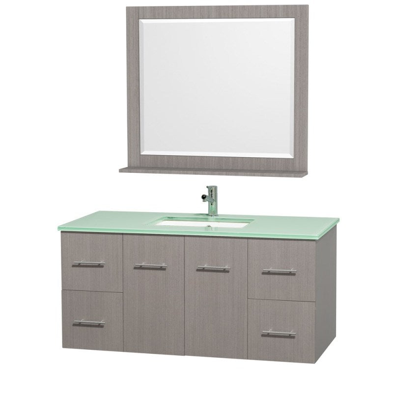 Wyndham Collection Centra 48" Single Bathroom Vanity for Undermount Sinks - Gray Oak WC-WHE009-48-SGL-VAN-GRO- 5