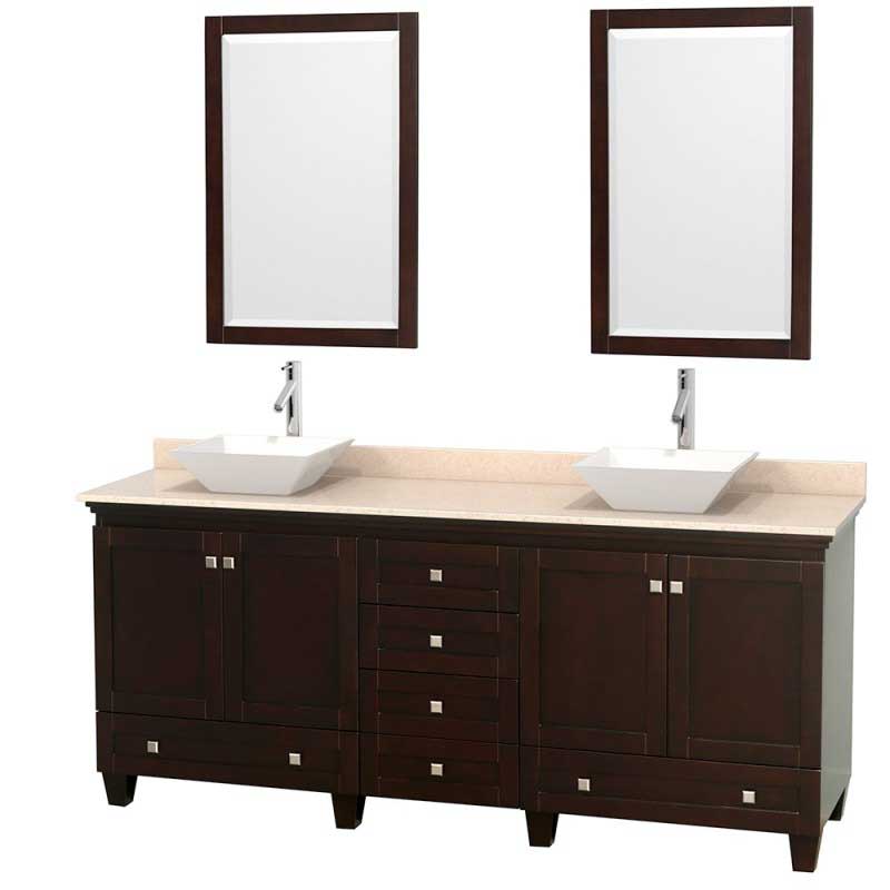 Wyndham Collection Acclaim 80" Double Bathroom Vanity for Vessel Sinks - Espresso WC-CG8000-80-DBL-VAN-ESP 2