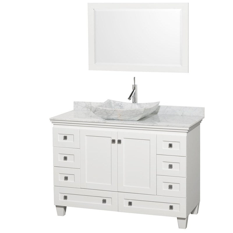 Wyndham Collection Acclaim 48" Single Bathroom Vanity for Vessel Sink - White WC-CG8000-48-SGL-VAN-WHT 4