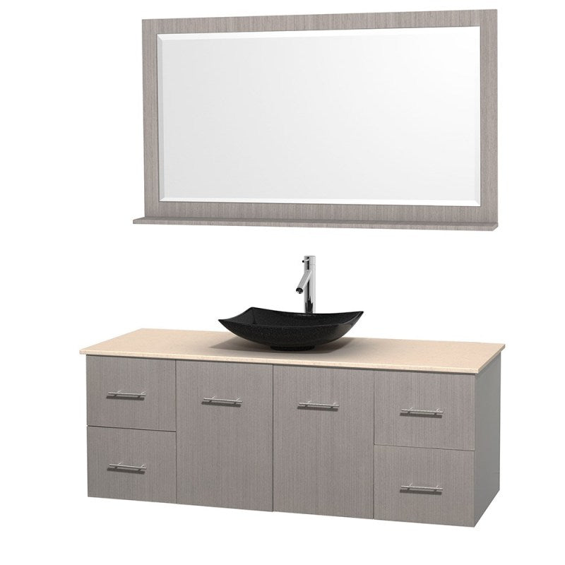 Wyndham Collection Centra 60" Single Bathroom Vanity Set for Vessel Sink - Gray Oak WC-WHE009-60-SGL-VAN-GRO 2