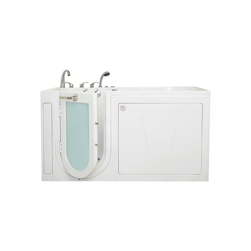 Ella Shak 36"x72" Acrylic Air and Hydro Massage w/ Independent Foot Massage Walk-In Bathtub , Left Outward Swing Door, 2" Dual Drain, Ella 5 Piece Fast Fill Faucet, Heated Seat and Backrest 4