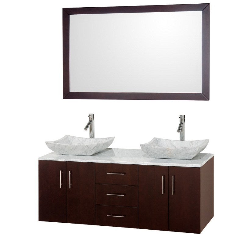Wyndham Collection Arrano 55" Double Bathroom Vanity Set with Vessel Sinks - Espresso WC-B400-55-ESP-OM 5