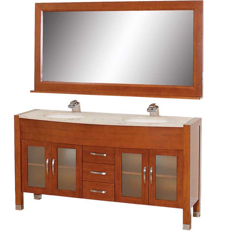 Wyndham Collection Daytona 63" Double Bathroom Vanity Set - Cherry w/ Drawers WC-A-W2200-63-CH 3
