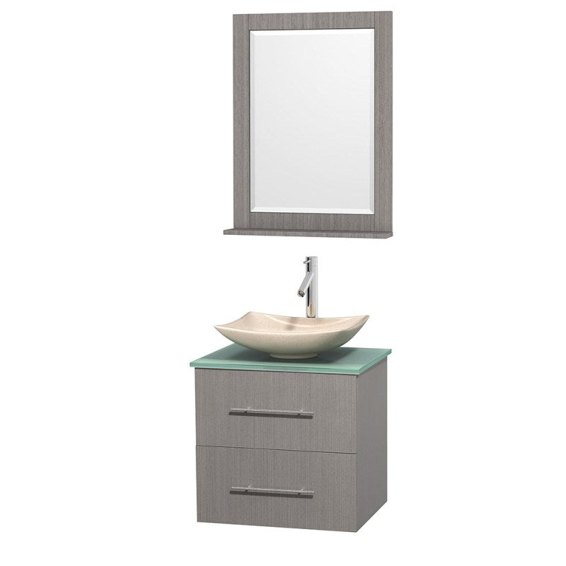 Wyndham Collection Centra 24" Single Bathroom Vanity Set for Vessel Sink - Gray Oak WC-WHE009-24-SGL-VAN-GRO 3