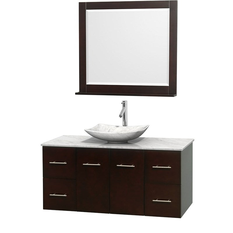 Wyndham Collection Centra 48" Single Bathroom Vanity Set for Vessel Sink - Espresso WC-WHE009-48-SGL-VAN-ESP