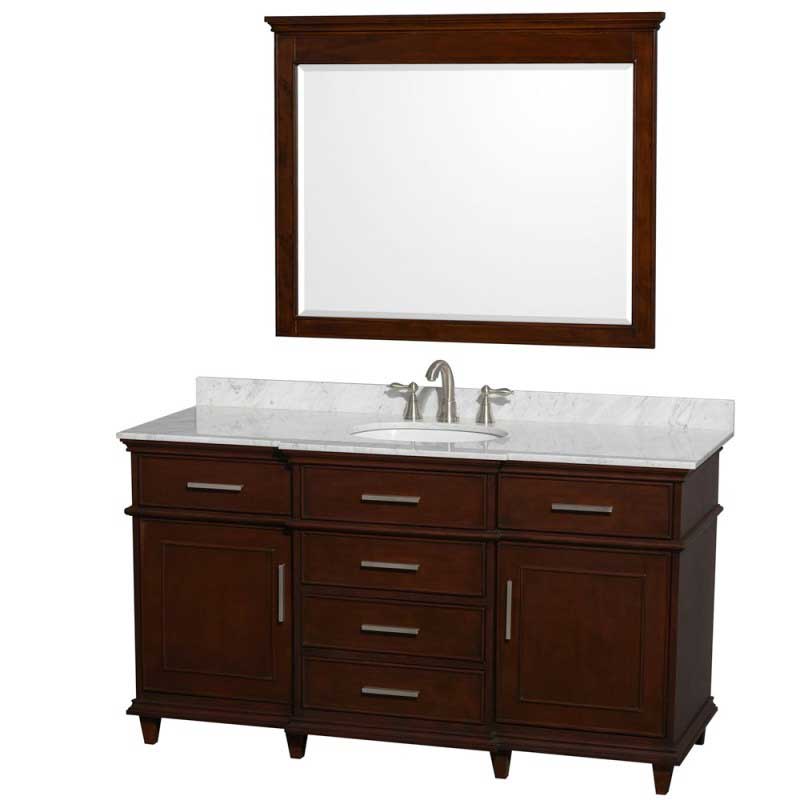 Wyndham Collection Berkeley 60" Single Bathroom Vanity - Dark Chestnut WC-1717-60-SGL-CDK 5