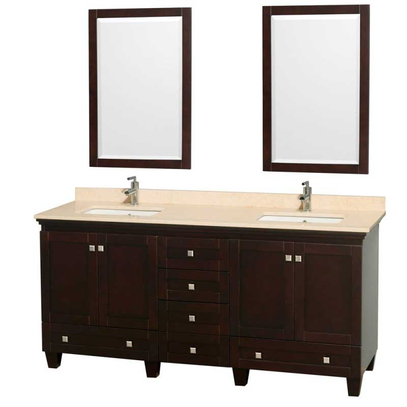 Wyndham Collection Acclaim 72" Double Bathroom Vanity - Espresso WC-CG8000-72-ESP 2