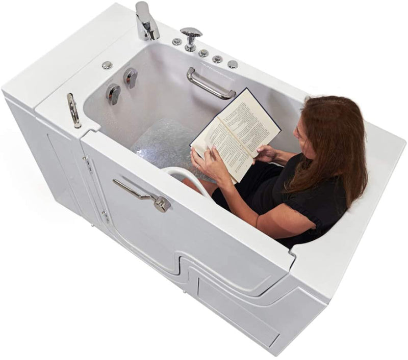 30x52 Transfer Hydro Foot Massage Acrylic Walk-In Tub, Fast Fill Faucet, Left 2" Dual Drain w/ Heated Seat