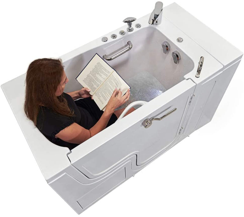 32x52 Transfer Hydro Foot Massage Acrylic Walk-In Tub, Fast Fill Faucet, 2" Dual Drain (Right Door w/ Heated Seat) 2