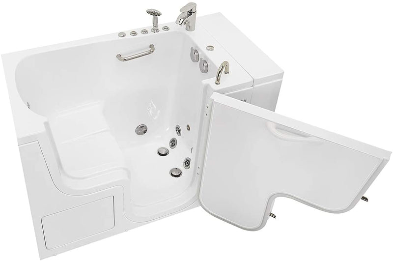 30x52 Transfer Hydro Microbubble Acrylic Walk-In Tub, Fast Fill Faucet, Right 2" Dual Drain 3