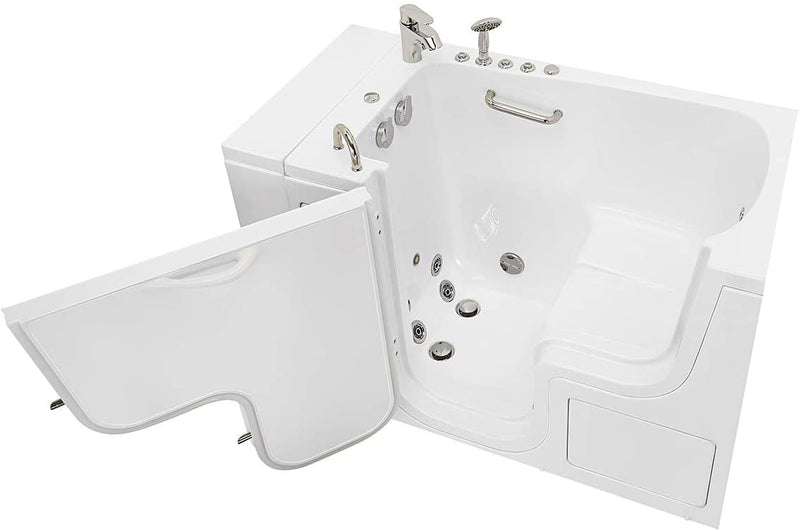 30x52 Transfer Hydro Air Massage Acrylic Walk-In Tub, Fast Fill Faucet, Left 2" Dual Drain 3