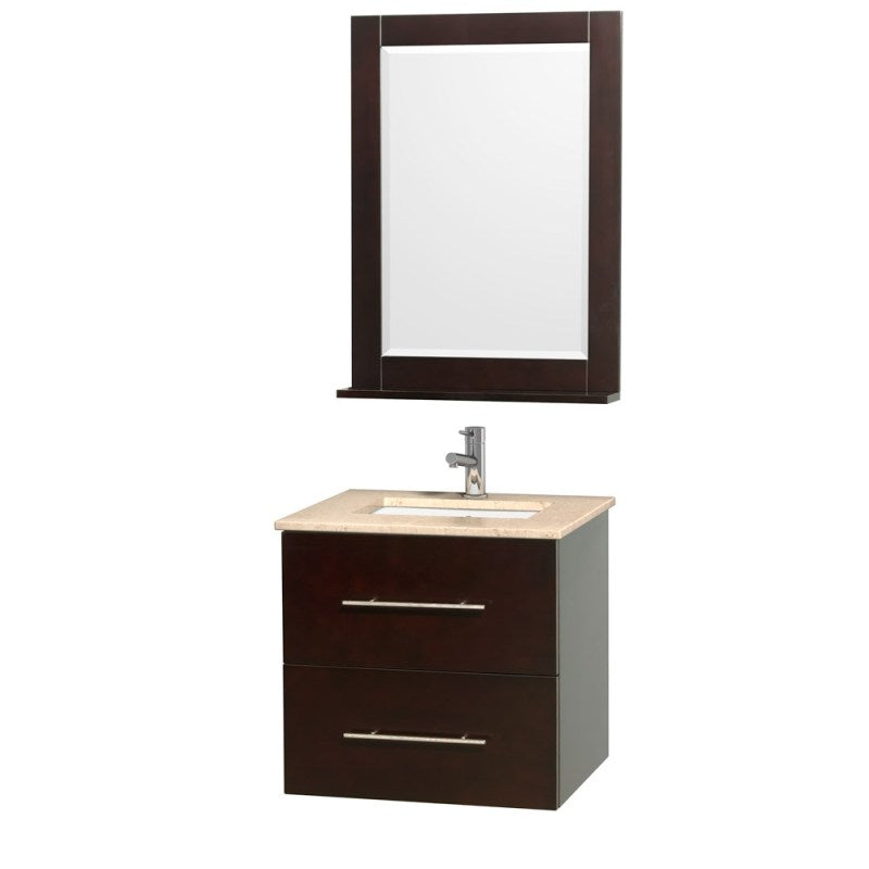 Wyndham Collection Centra 24" Single Bathroom Vanity for Undermount Sinks - Espresso WC-WHE009-24-SGL-VAN-ESP- 5