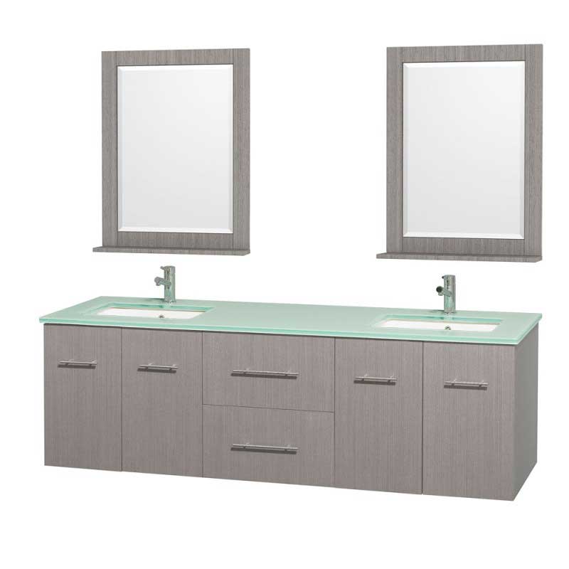 Wyndham Collection Centra 72" Double Bathroom Vanity for Undermount Sinks - Gray Oak WC-WHE009-72-DBL-VAN-GRO- 5