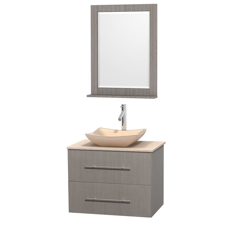 Wyndham Collection Centra 30" Single Bathroom Vanity Set for Vessel Sink - Gray Oak WC-WHE009-30-SGL-VAN-GRO 4