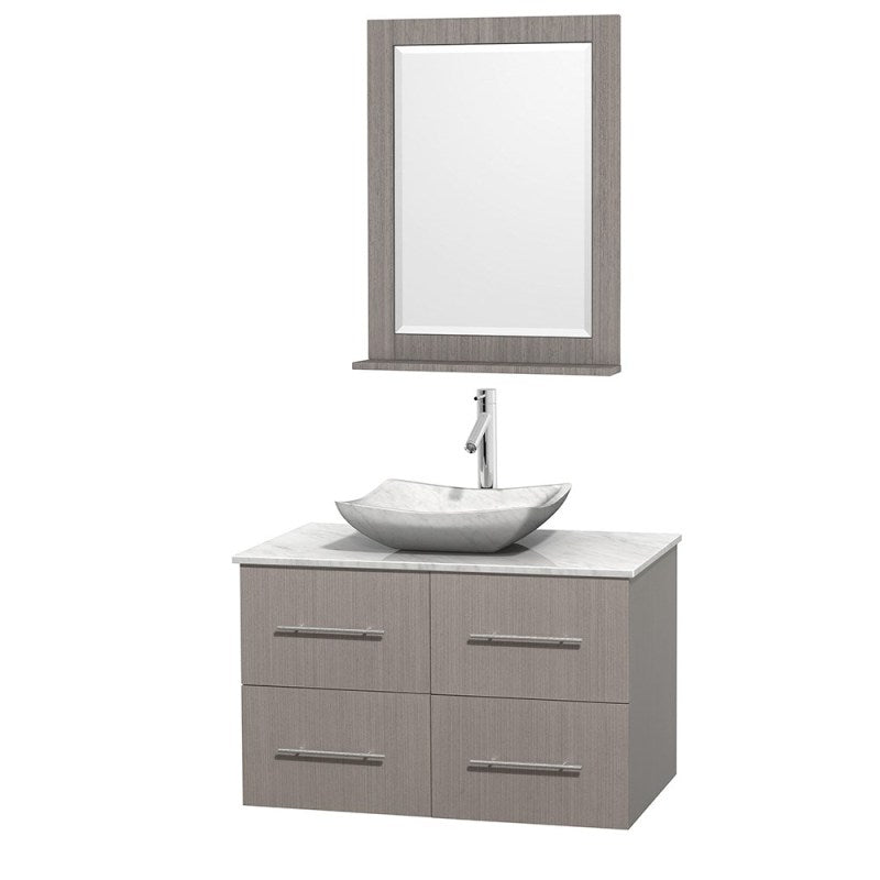 Wyndham Collection Centra 36" Single Bathroom Vanity Set for Vessel Sink - Gray Oak WC-WHE009-36-SGL-VAN-GRO 6